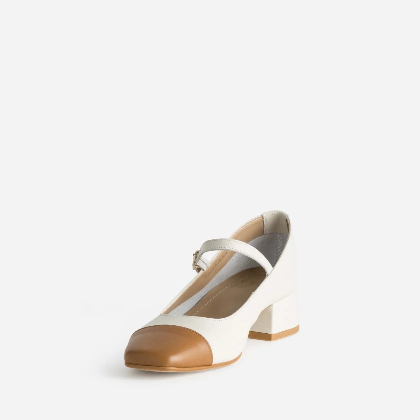 Babies bicolores et cognac cuir^Eram Discount