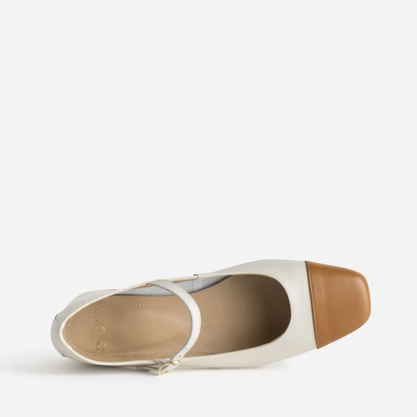 Babies bicolores et cognac cuir^Eram Discount