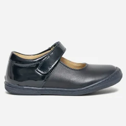 Babies bleu en cuir et verni^Eram