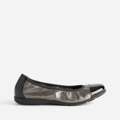 Ballerine bronze élastiquée à bout verni^Caprice Clearance