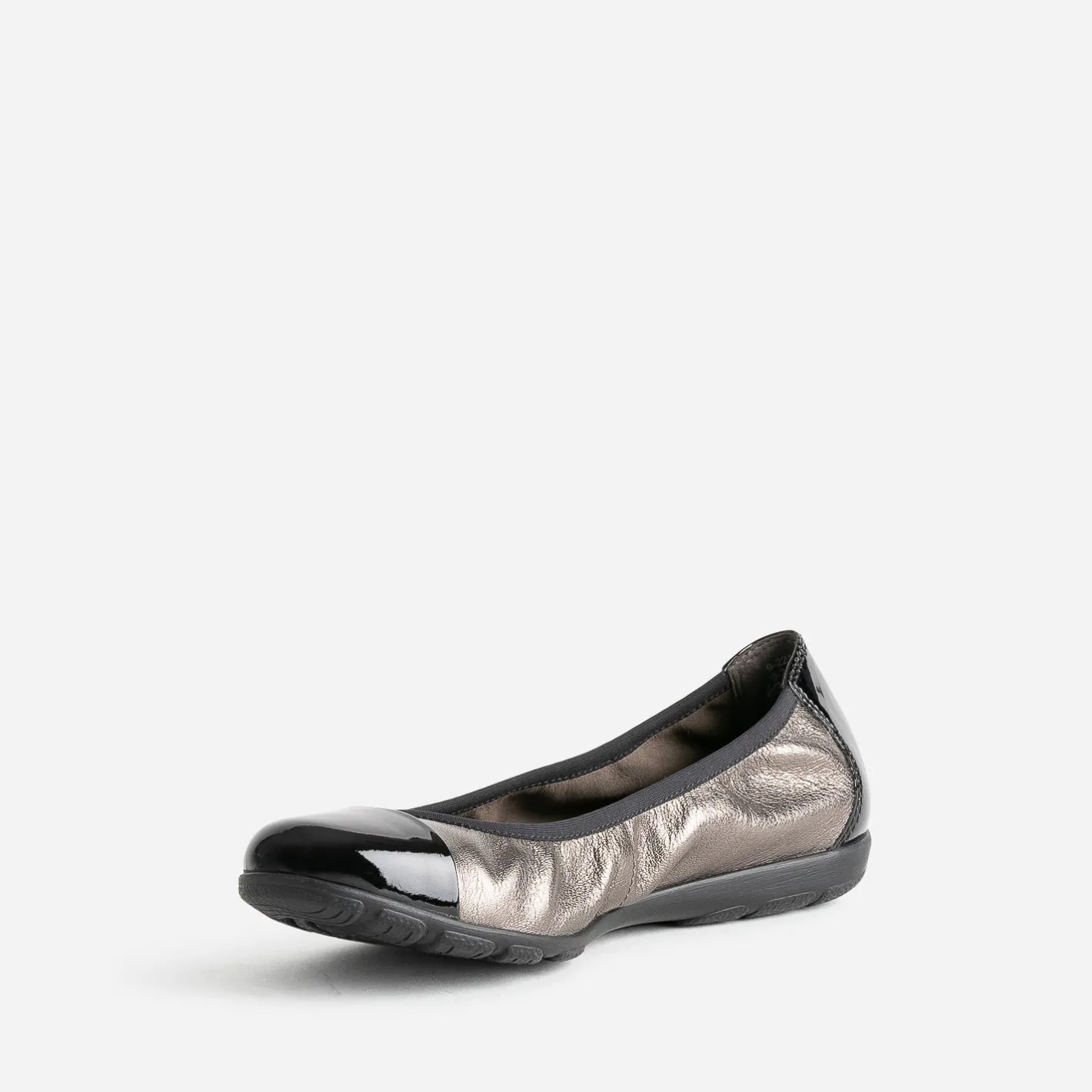 Ballerine bronze élastiquée à bout verni^Caprice Clearance