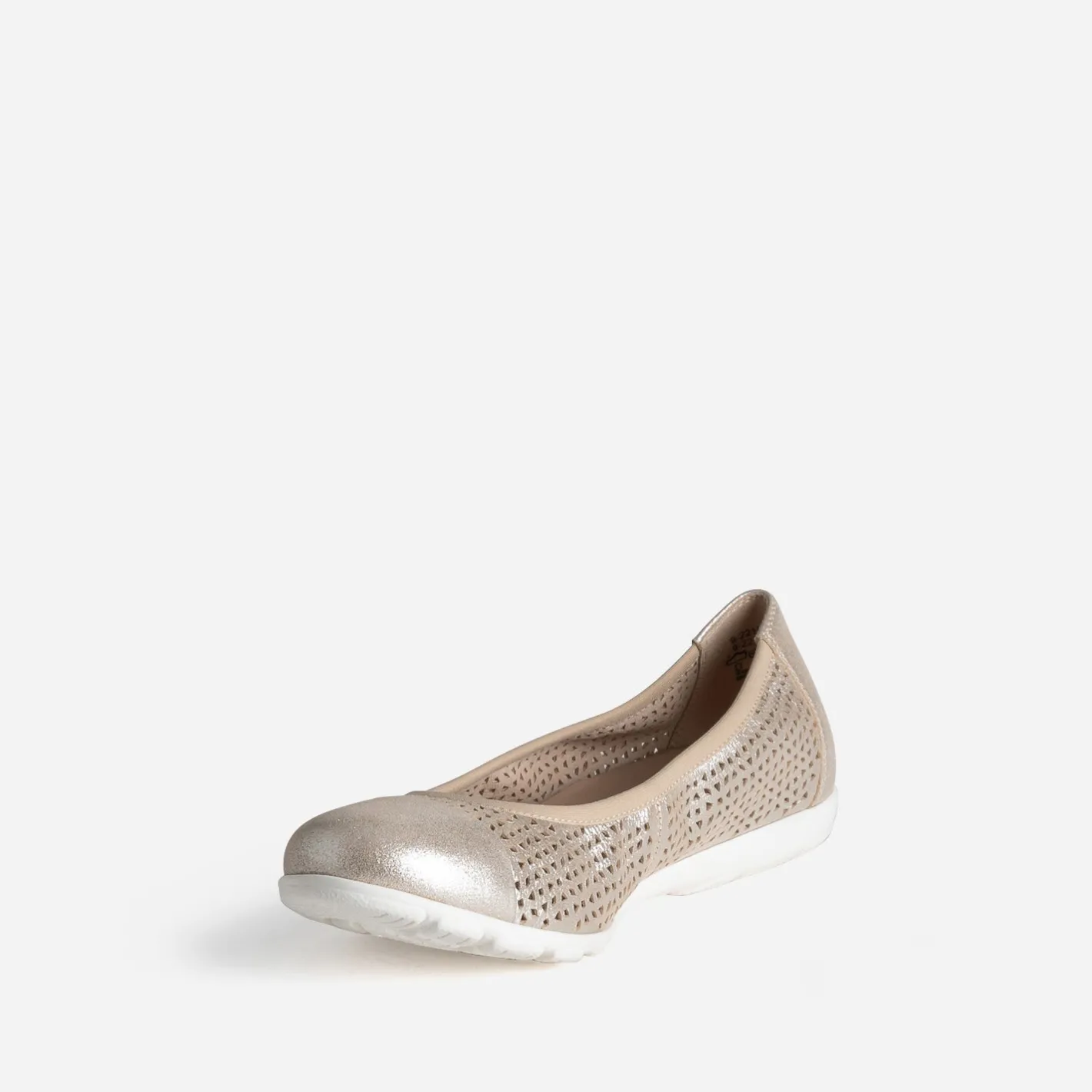 Ballerine dée élastiquée cuir ajouré^Caprice Best