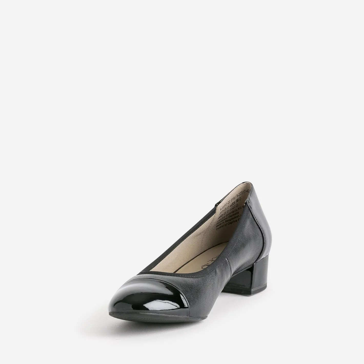 Ballerine cuir bout et talon vernis^Caprice Hot