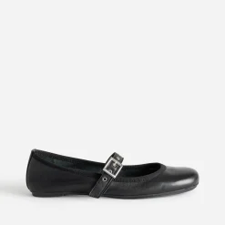 Ballerine e en cuir avec bride à œillet^Eram Clearance