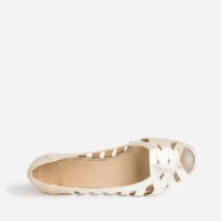 Ballerine open-toe en cuir effet python^Eram Sale