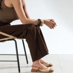 Ballerine slingback tressée bout camel^Eram Sale