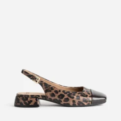 Ballerine slingback marron motif léopard^Eram Clearance