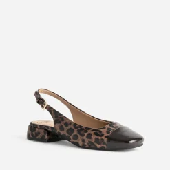 Ballerine slingback marron motif léopard^Eram Clearance