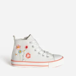 Basket he toile broderie fleurs^Buggy Clearance