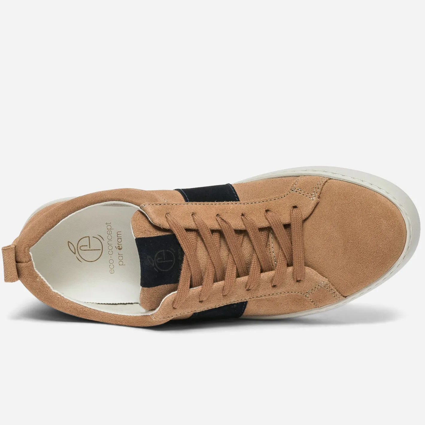 Basket et marine en cuir velours éco-conçue^Eram