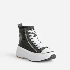 Basket e denim strassé à plateforme^Kaporal Discount