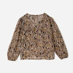 Blouse à imprimé ethnique floral^Texto Online