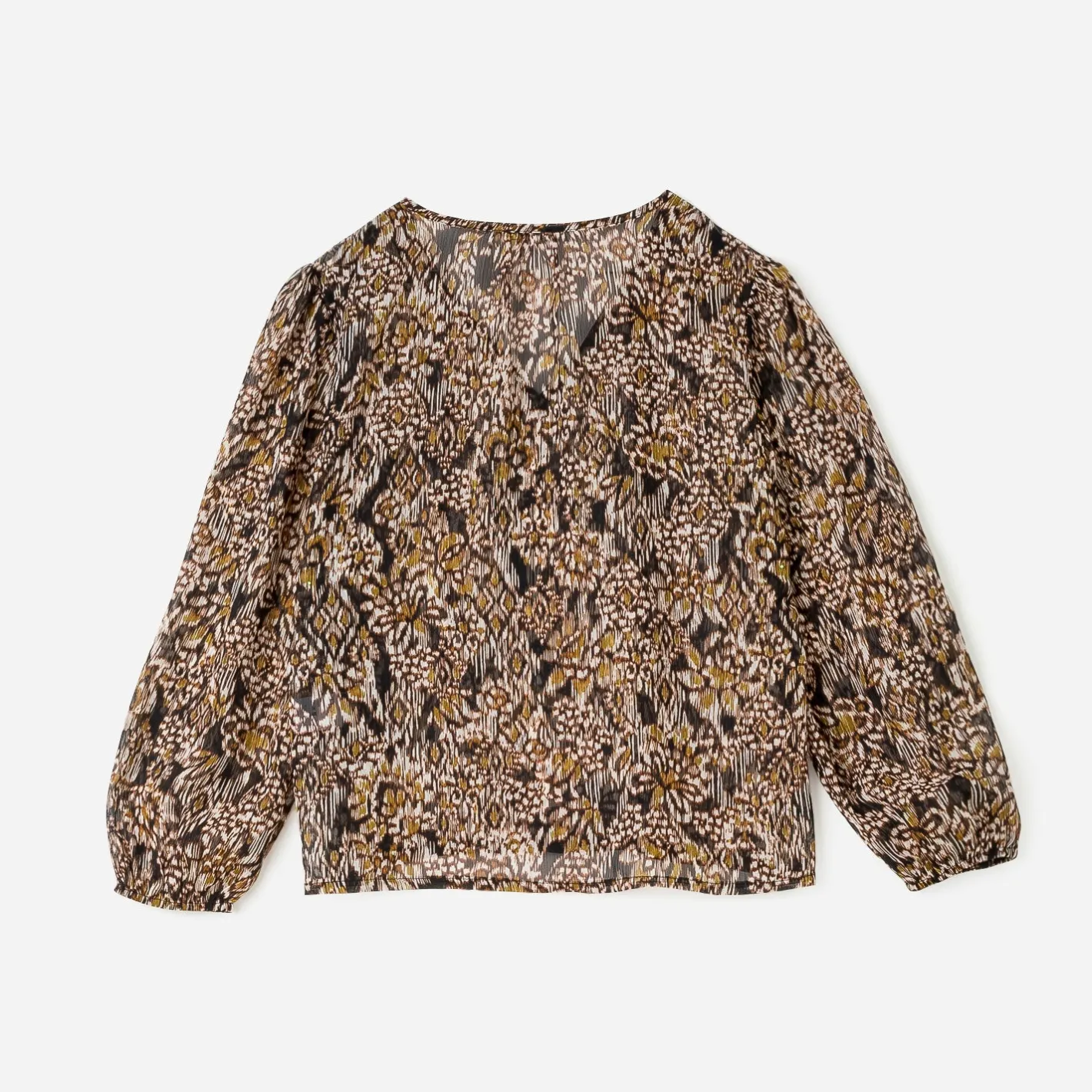 Blouse à imprimé ethnique floral^Texto Online