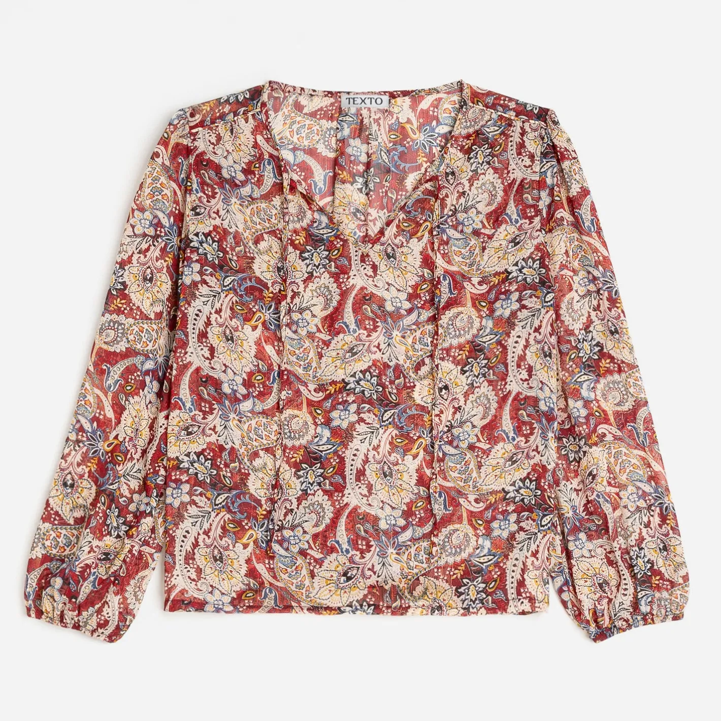 Blouse à imprimé cachemire floral^Texto Online
