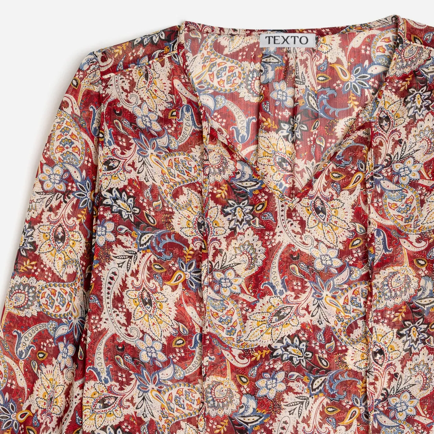 Blouse à imprimé cachemire floral^Texto Online