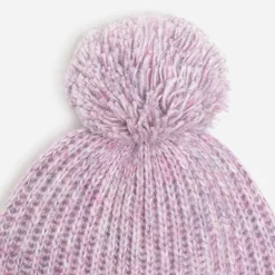 Bonnet parme tricot à pompon^Eram Online