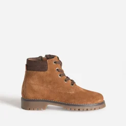 Boots à lacet cognac cuir velours^Buggy