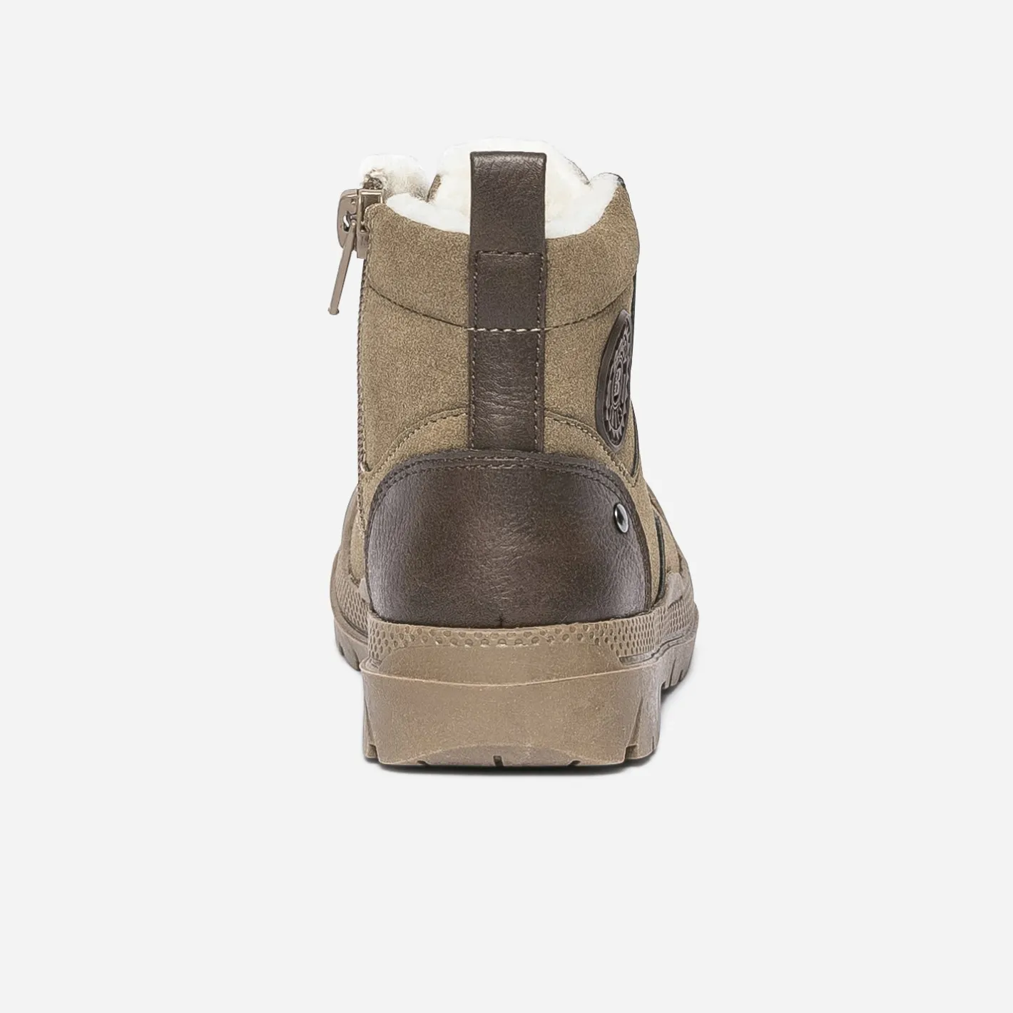 Boots à lacet taupe suédé fourré^Buggy Online