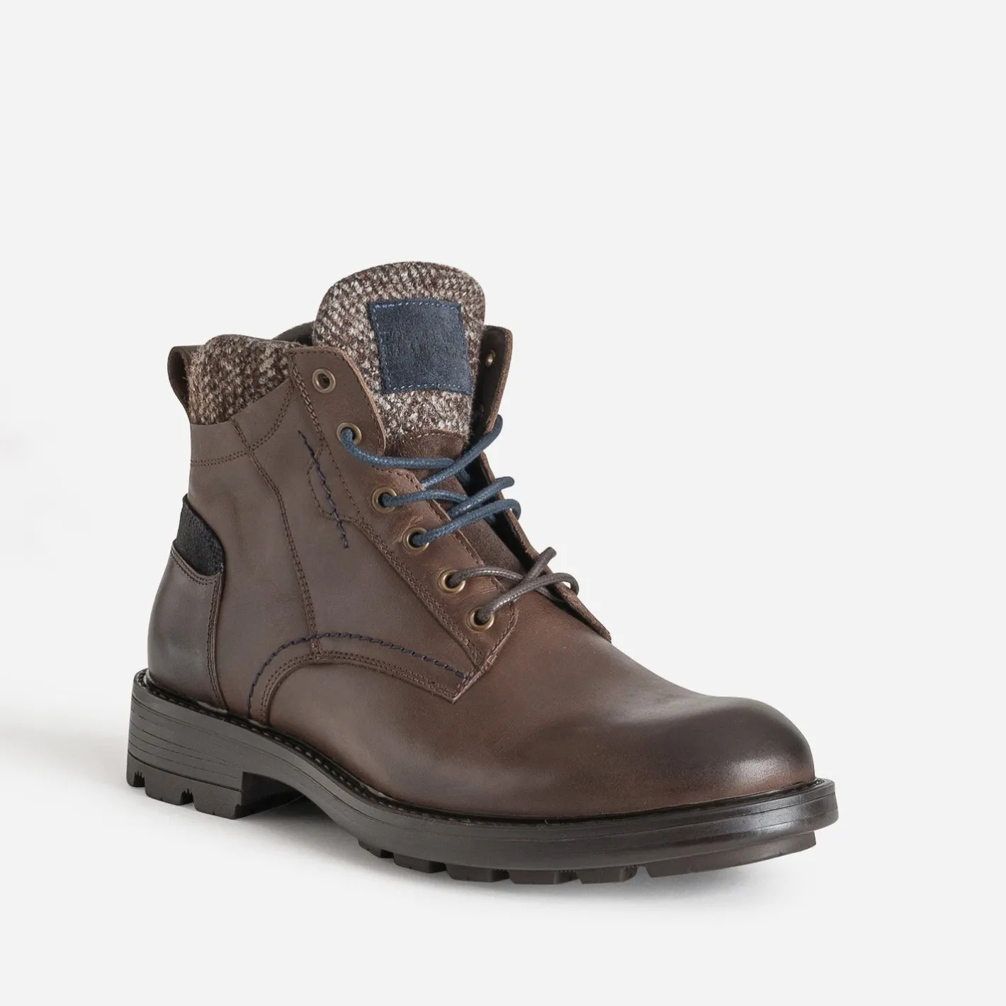 Boots à lacet en cuir détails chinés^Eram Hot