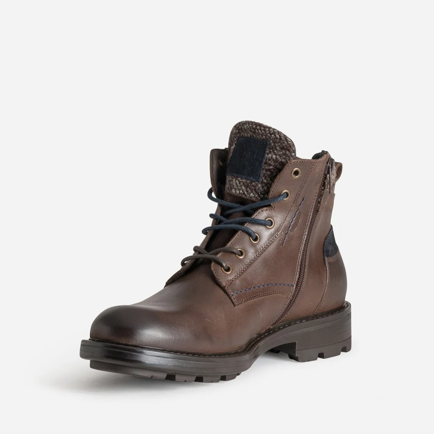 Boots à lacet en cuir détails chinés^Eram Hot