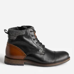 Boots à lacet et cognac en cuir^Eram Outlet