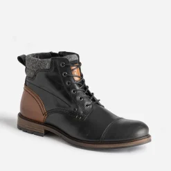 Boots à lacet et cognac en cuir^Eram Outlet