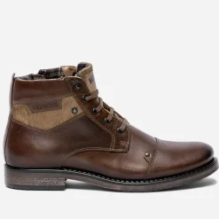 Boots à lacet marron en cuir^Redskins Online