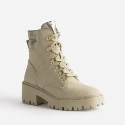 Boots à lacet à col métallisé^Texto Best