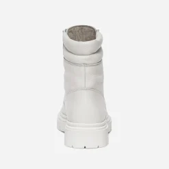 Boots à lacet écru éco-conçu en cuir^Texto Sale