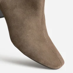 Boots à talon taupe cuir velours^Eram Clearance