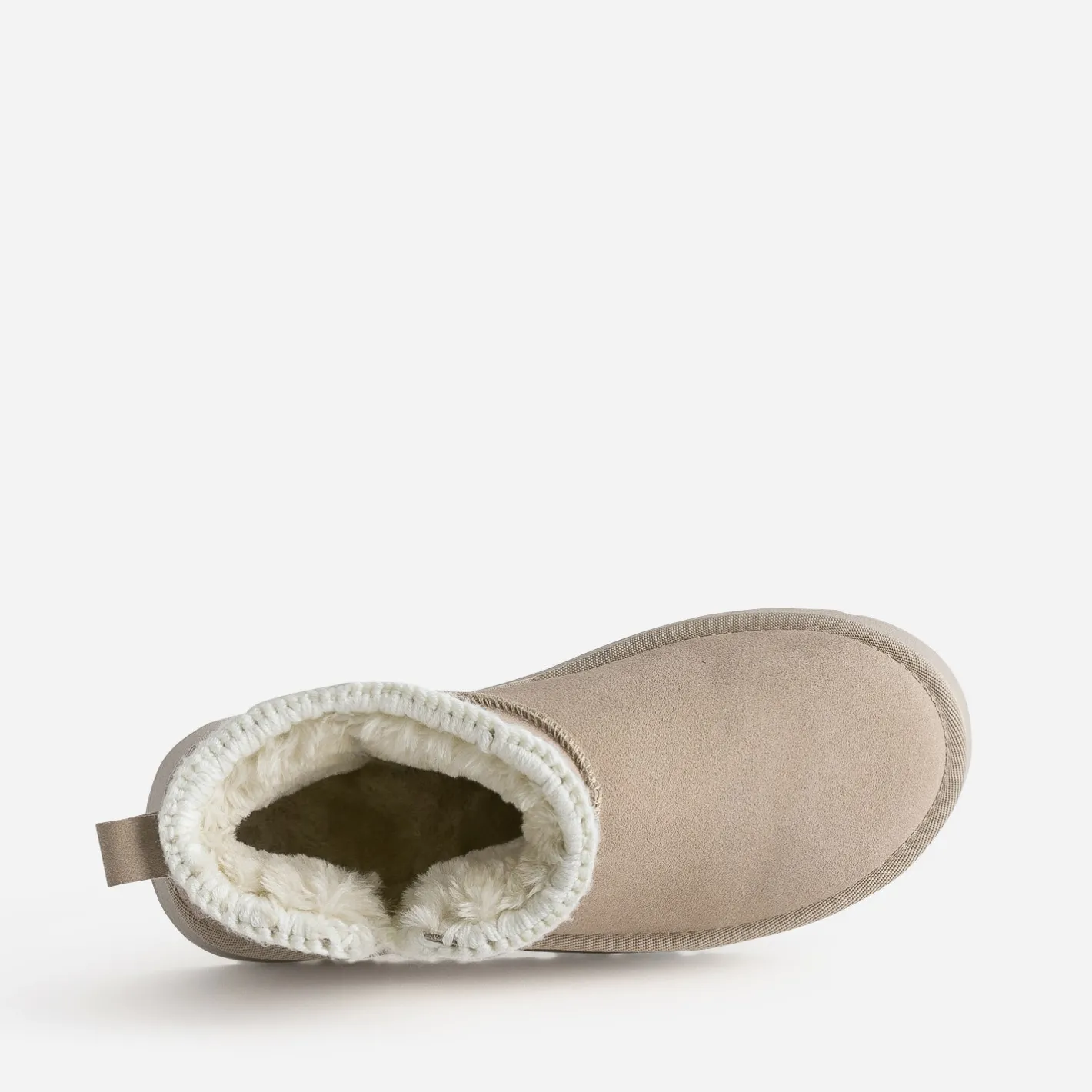Boots beige cuir velours fourré semelle plateforme^Eram Sale