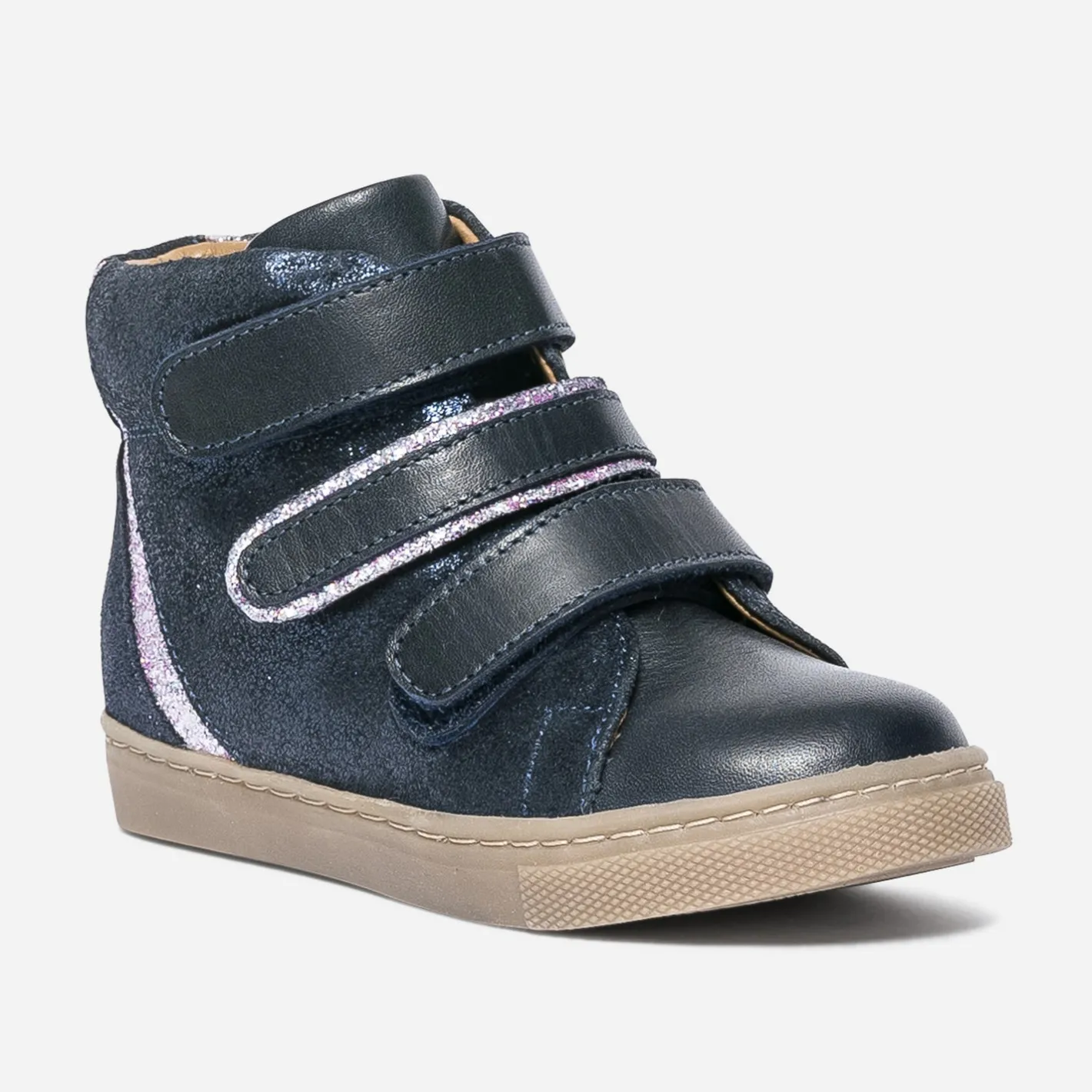 Boots marine en cuir à scratchs^Buggy Best