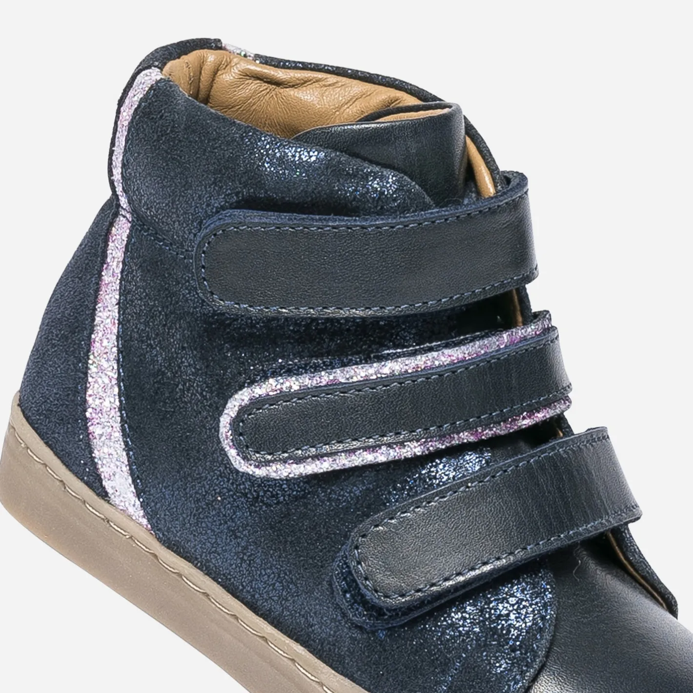 Boots marine en cuir à scratchs^Buggy Best