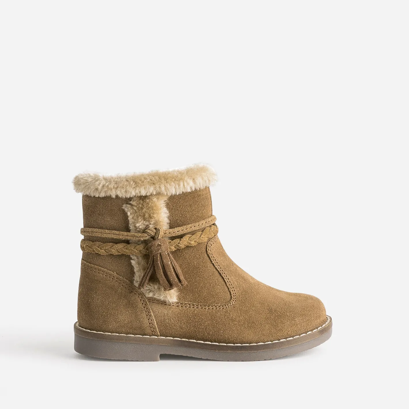 Boots en cuir velours bord fourré^Buggy
