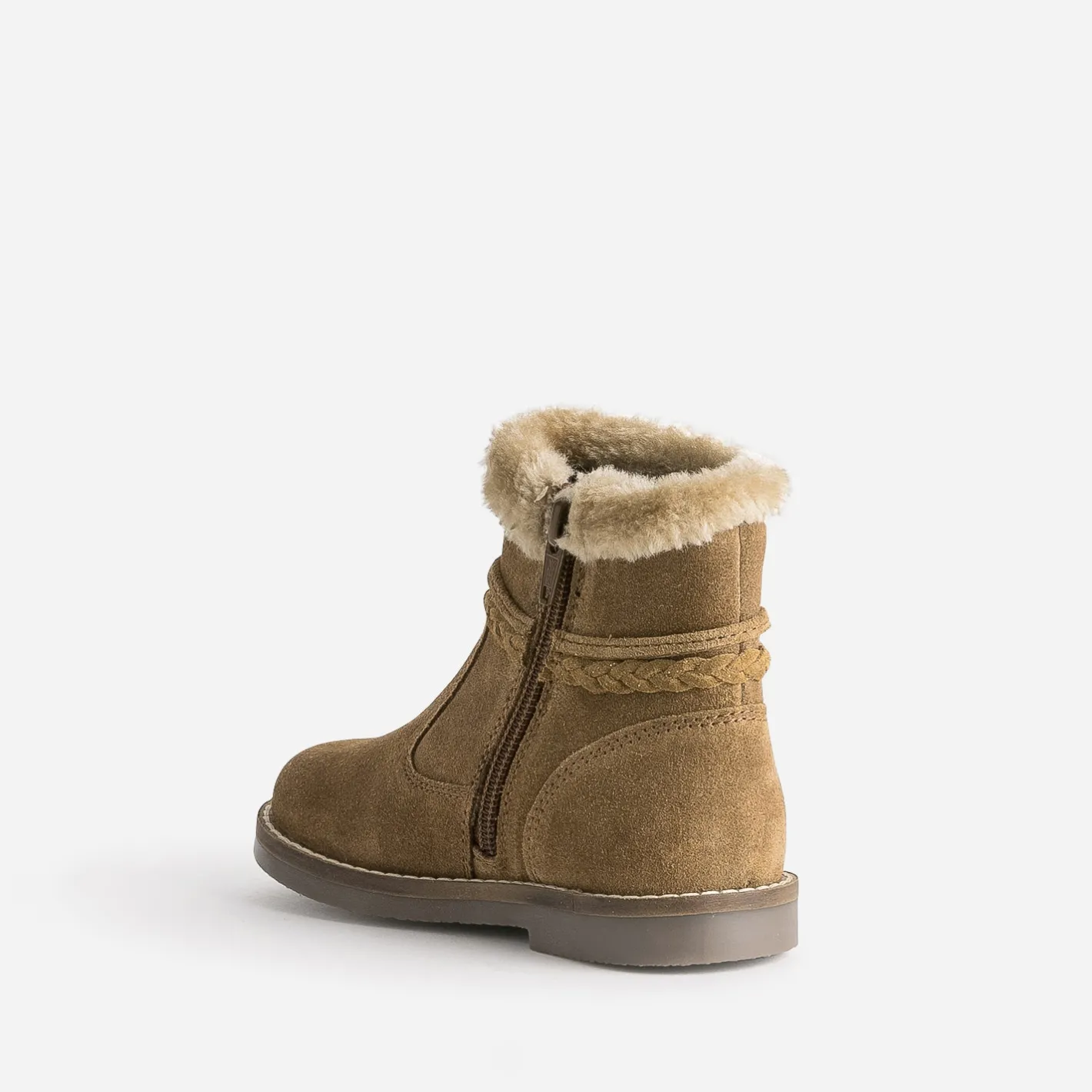Boots en cuir velours bord fourré^Buggy