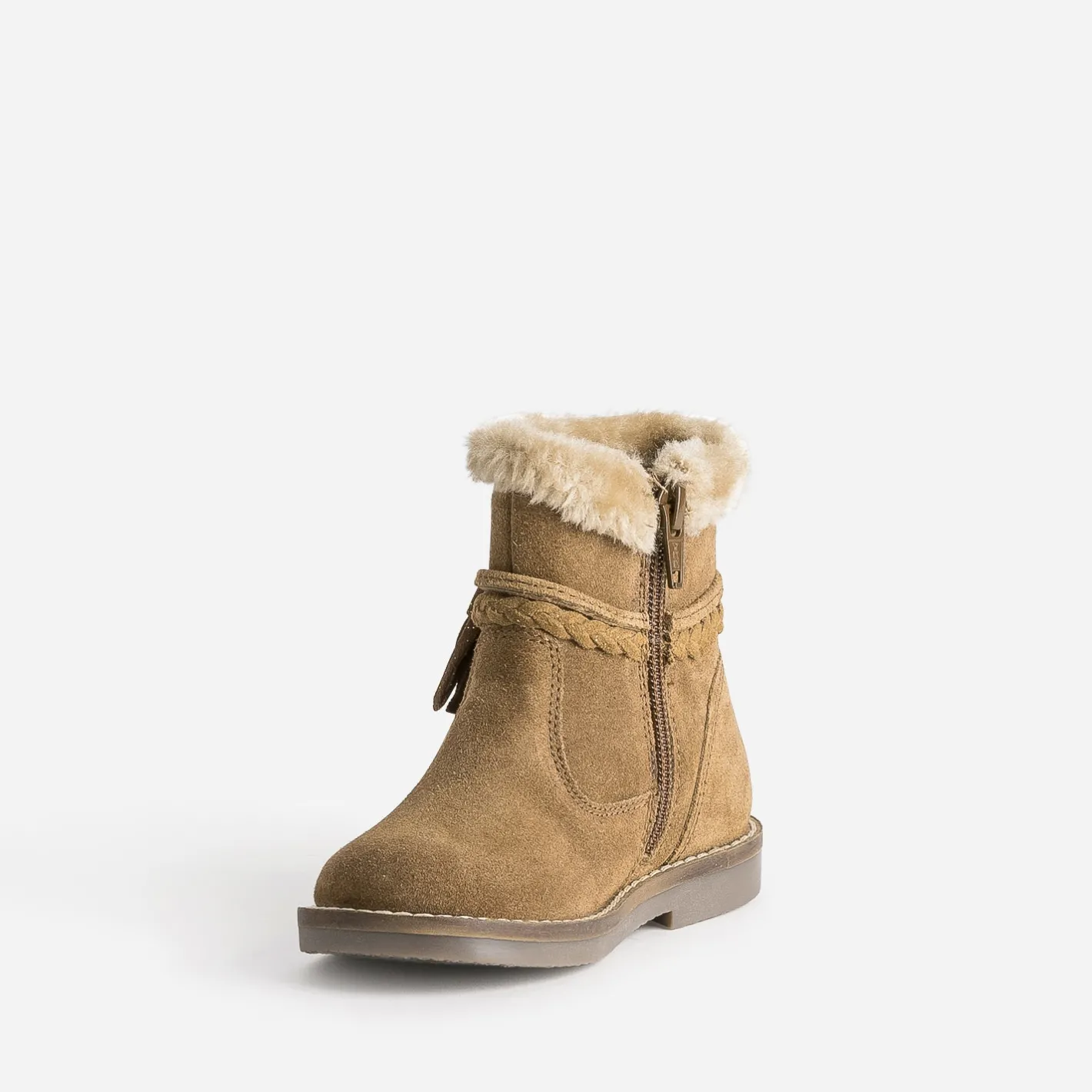 Boots en cuir velours bord fourré^Buggy