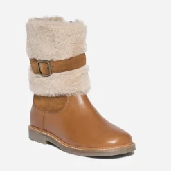 Boots en cuir avec empiècement amovible^Eram Discount