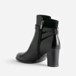 Boots en cuir et cuir velours^Caprice Sale