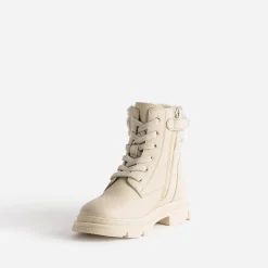 Boots éco-conçu à lacet en cuir fourré^Buggy New