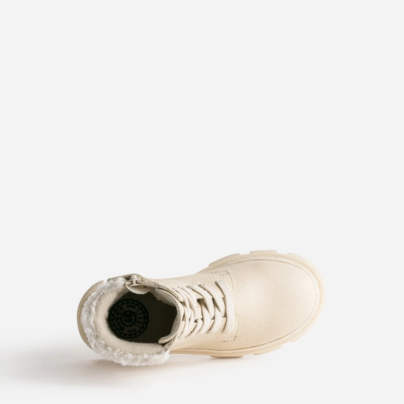 Boots éco-conçu à lacet en cuir fourré^Buggy New