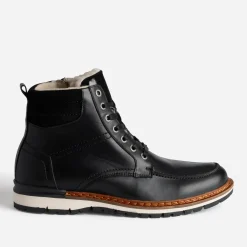 Boots cranté fourré en cuir^Eram Sale