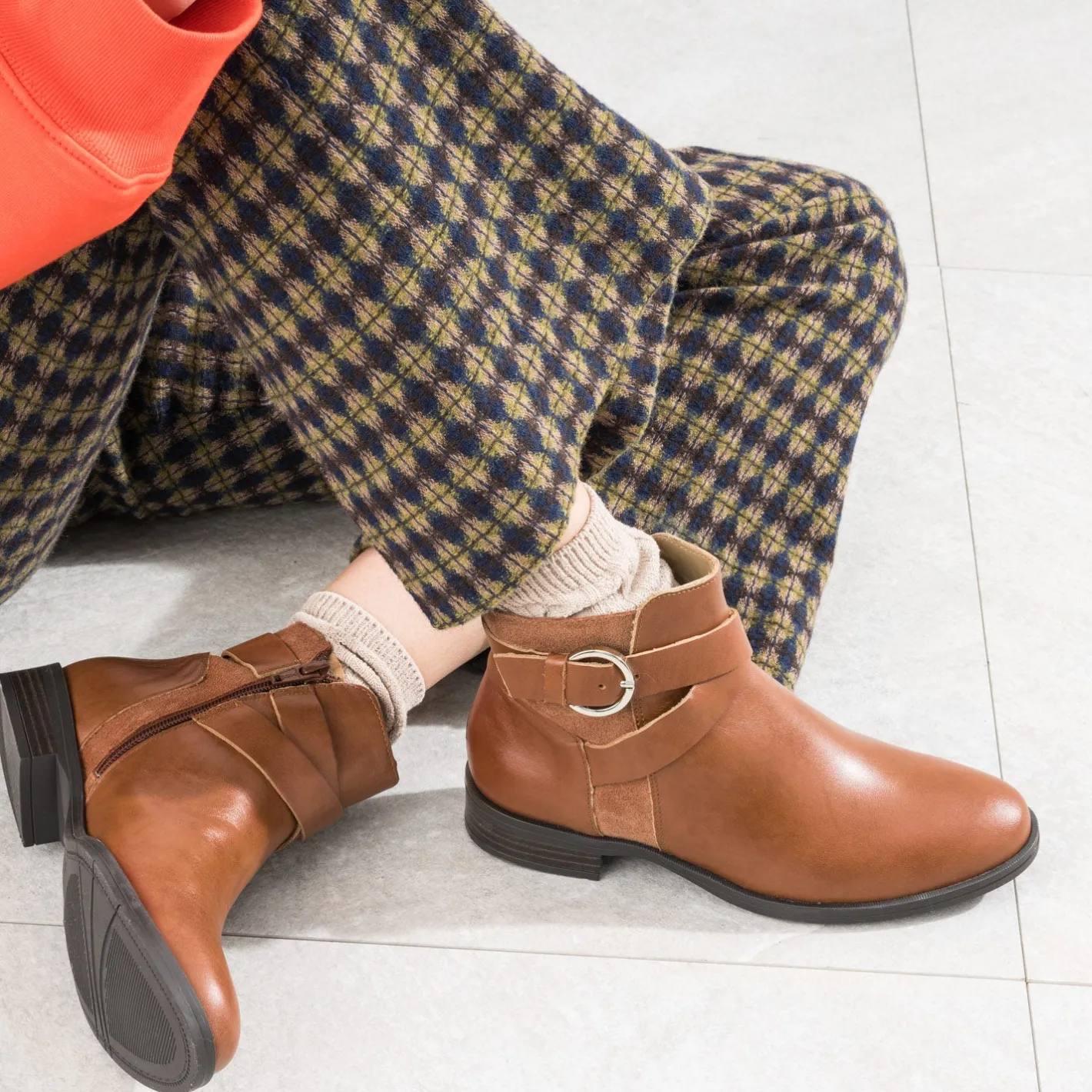 Boots cuir bi-matière^Eram Flex New
