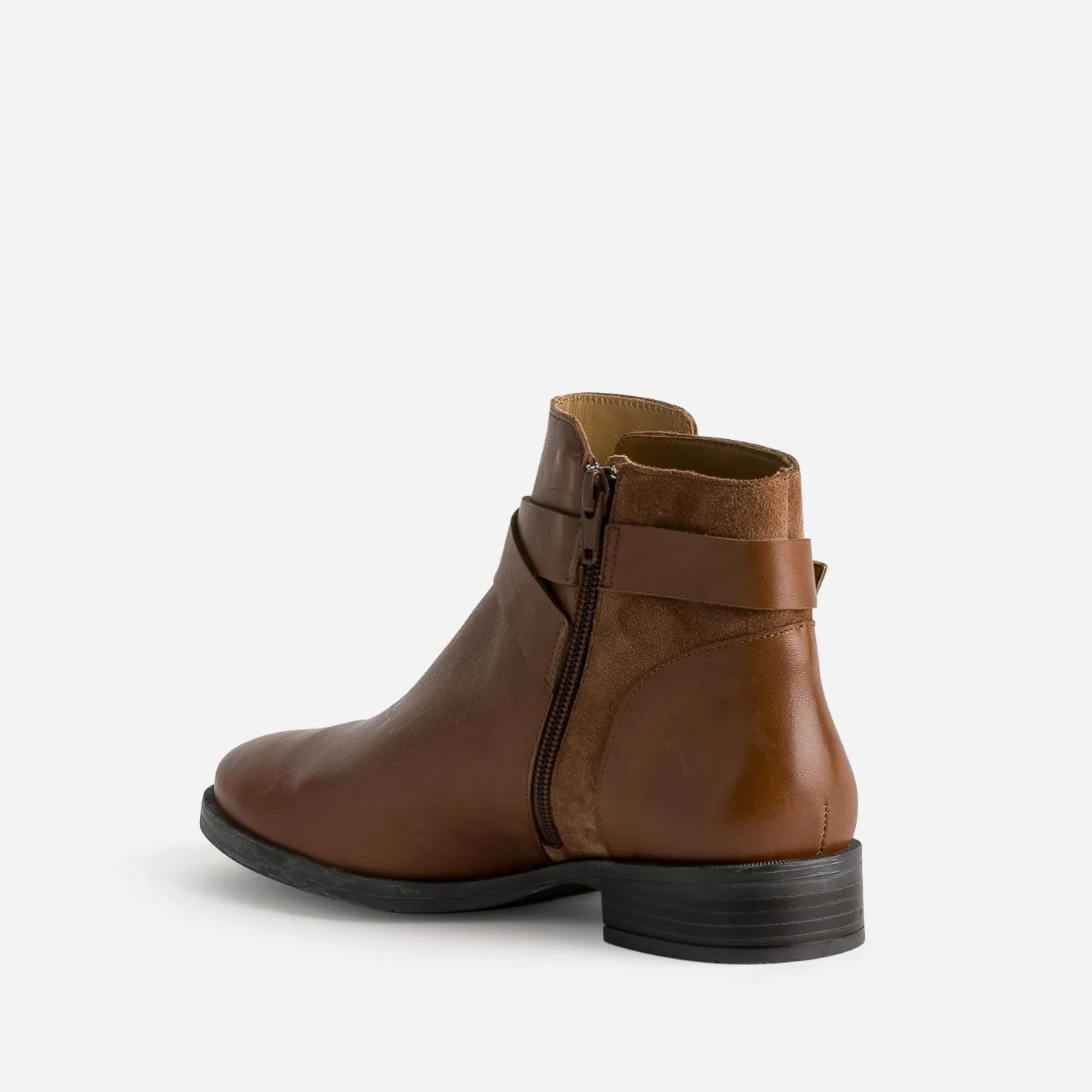 Boots cuir bi-matière^Eram Flex New