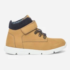 Boots jaune en cuir et velours marine^Eram New