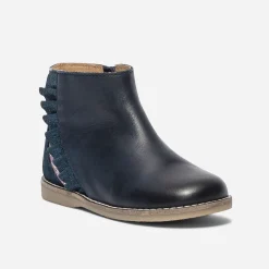 Boots en cuir à volant^Eram New