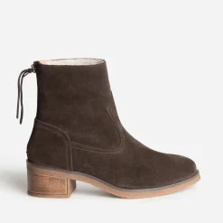 Boots cuir velours fourré^Eram