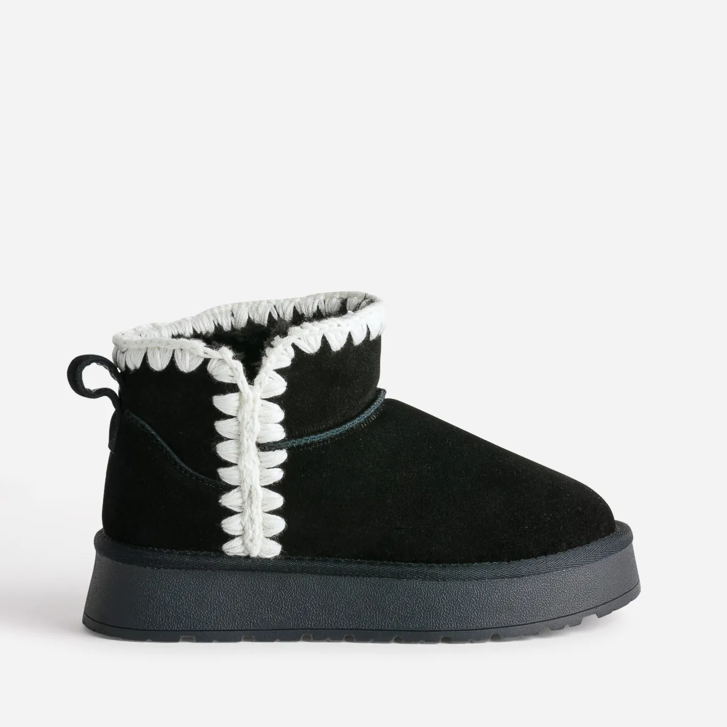 Boots cuir velours fourré semelle plateforme^Eram New