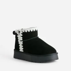 Boots cuir velours fourré semelle plateforme^Eram New