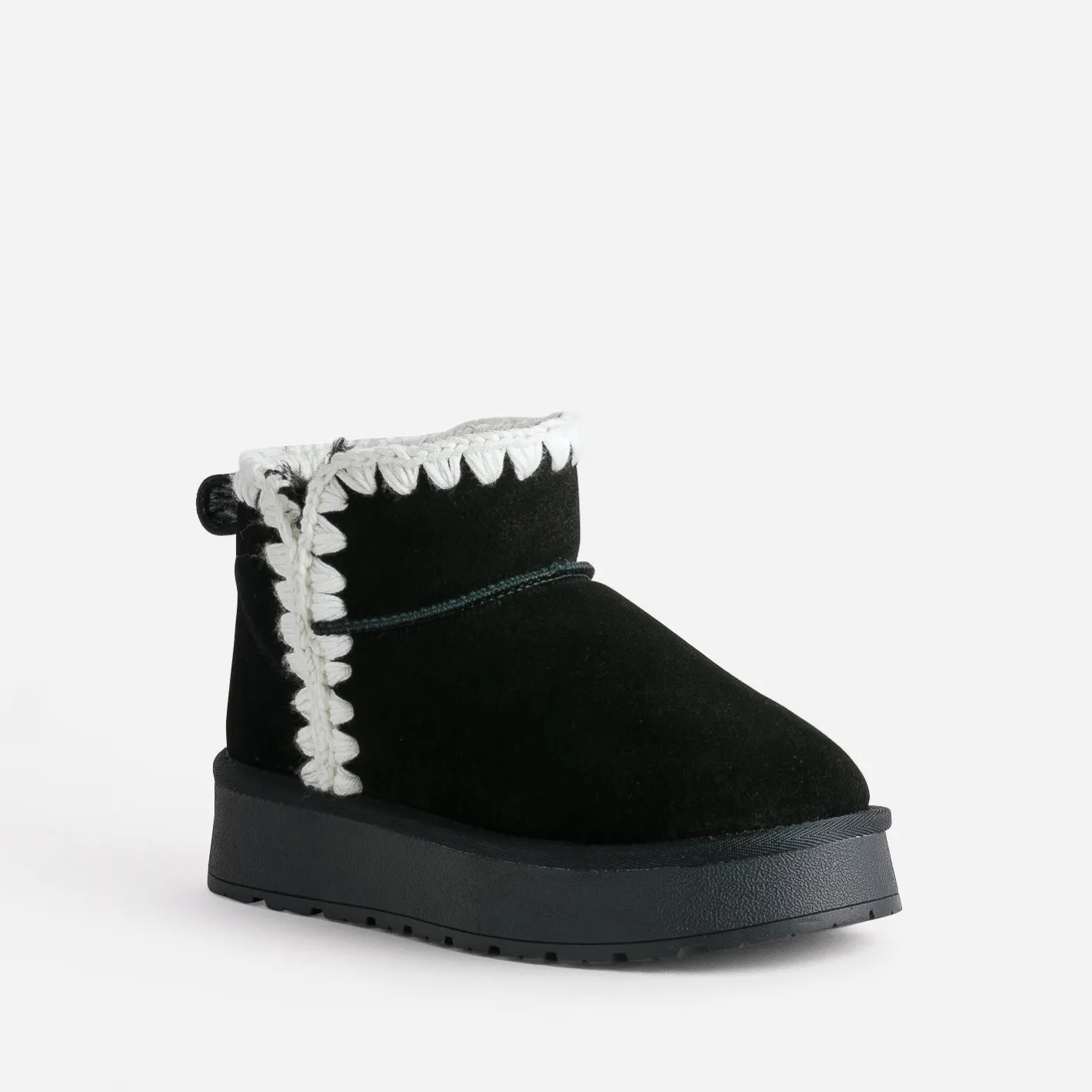 Boots cuir velours fourré semelle plateforme^Eram New