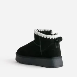 Boots cuir velours fourré semelle plateforme^Eram New